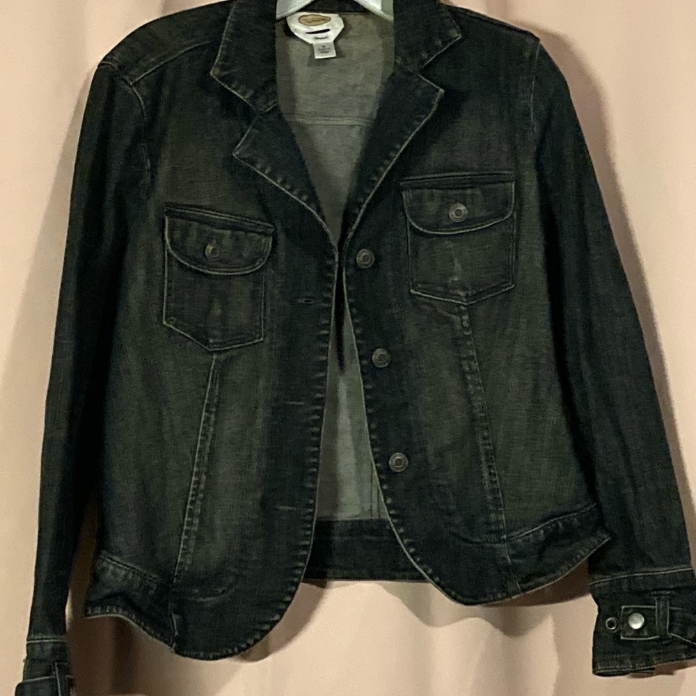 Talbots Black Jean Jacket